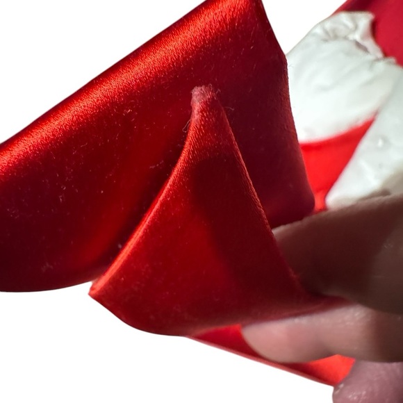 Salvatore Ferragamo Red Satin Bow Shoes in Flame Red - Picture 5 of 12